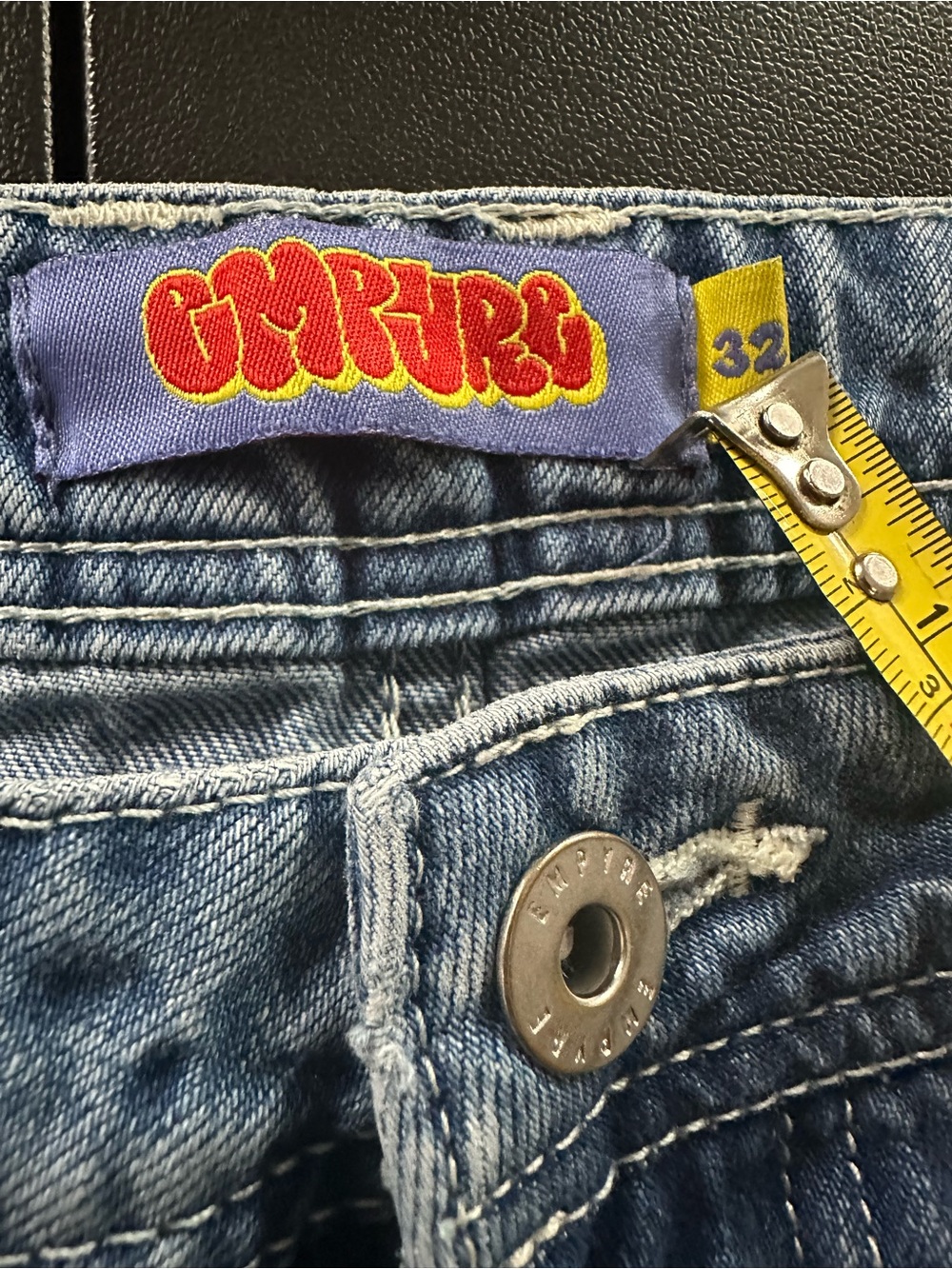 Empyre Baggy Classic Blue Men’s Jeans - Picture 5 of 7